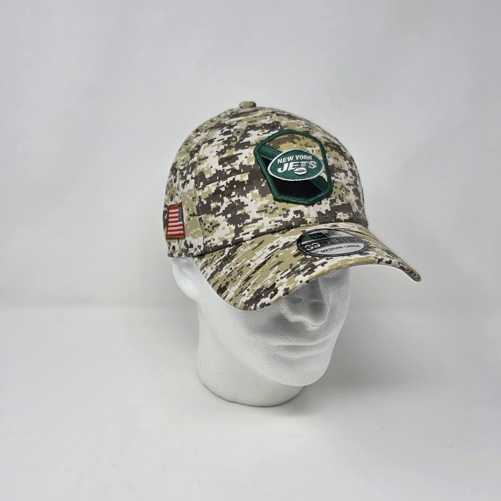 New Era 39Thirty New York Jets Salute to Service OnField Flex Hat‎ Cap Men M/L